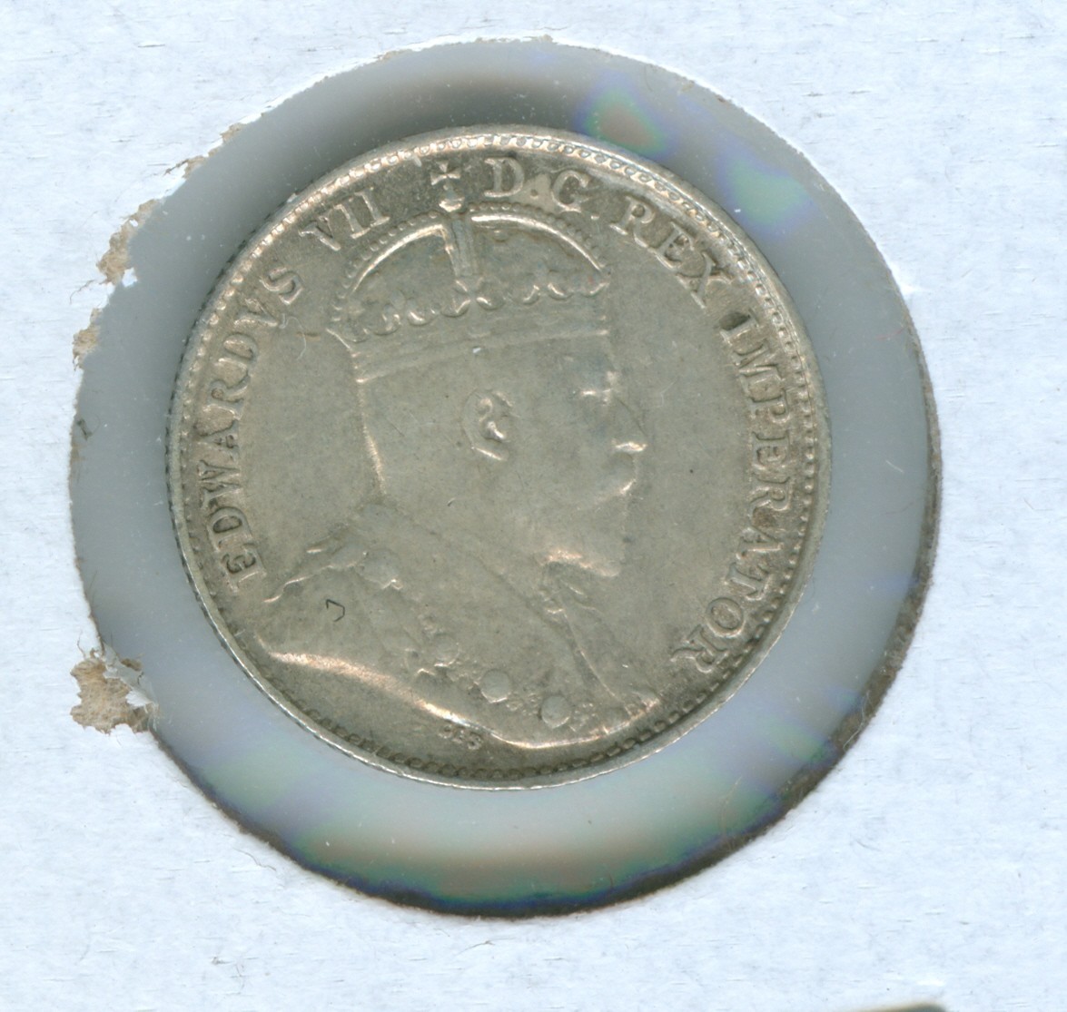 CANADA 1907 FIVE CENT SILVER ---AU/UNC