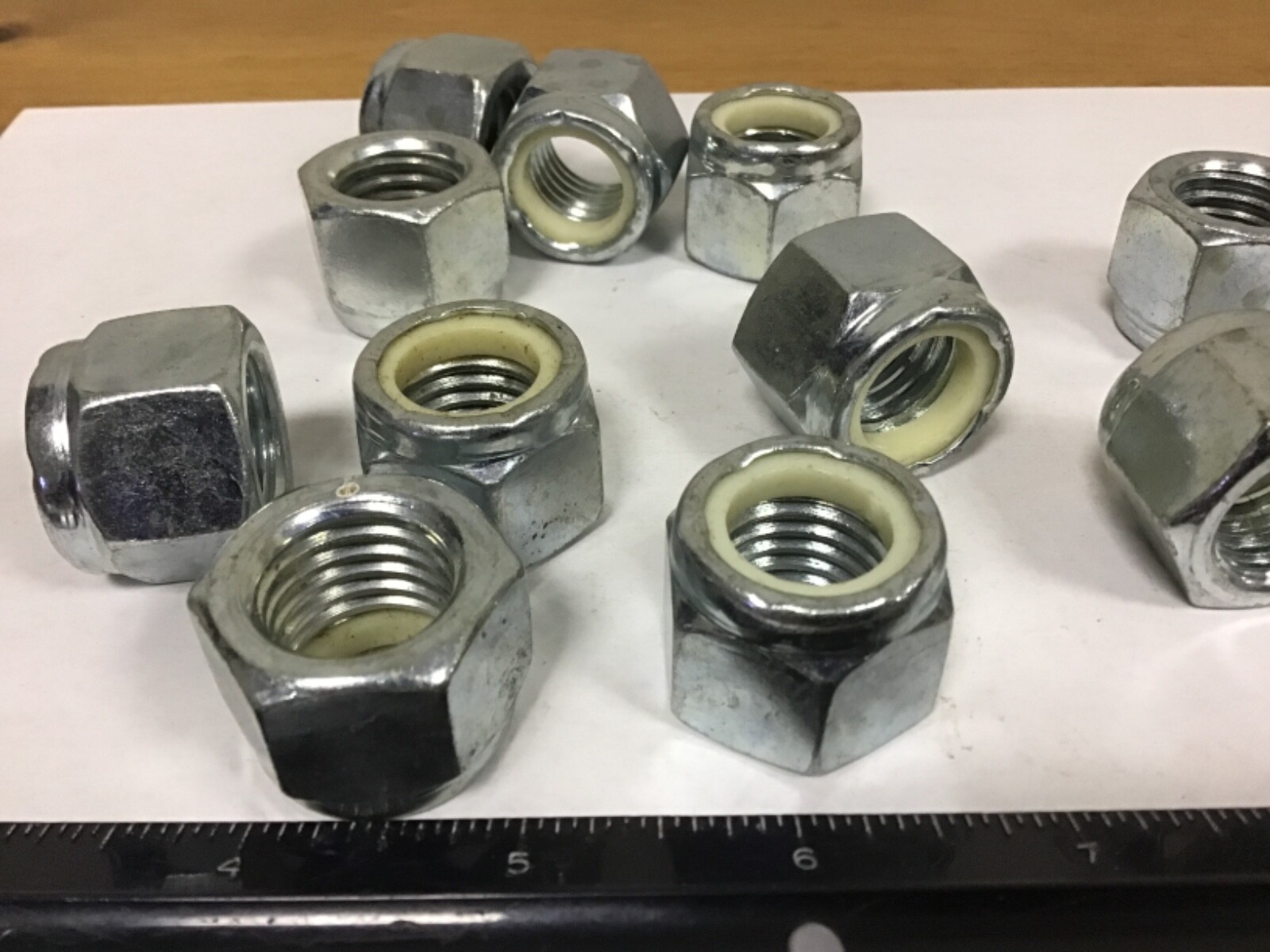 New Qty (12) 3/4-10 Nylon Insert Locknuts, Grade 5