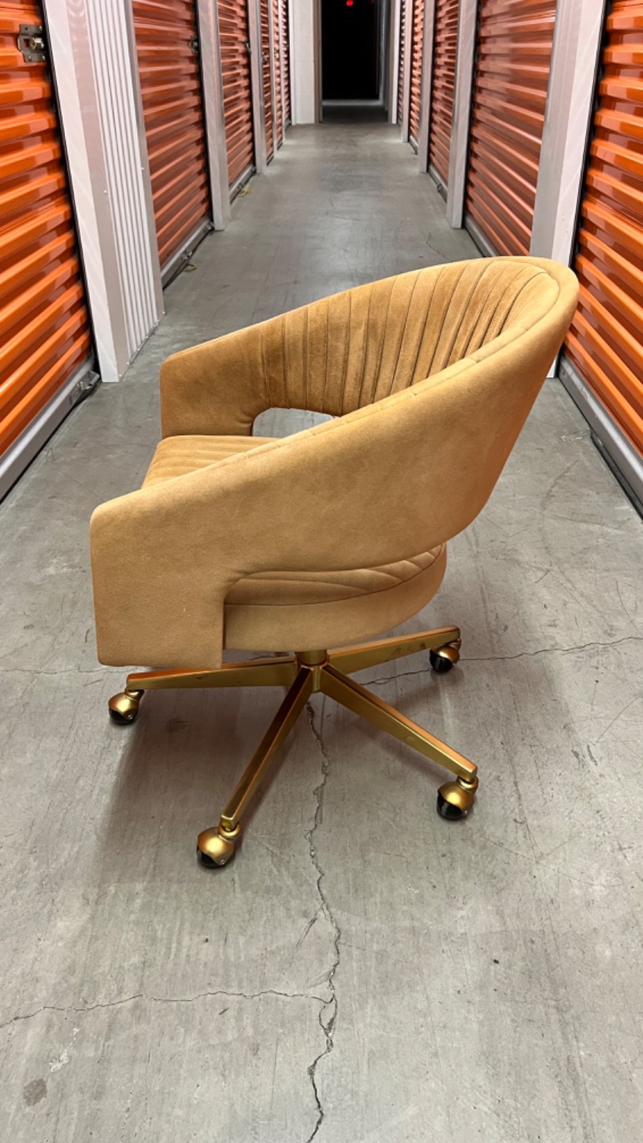 CB2 CHANNEL SUEDE HOME OFFICE CHAIR