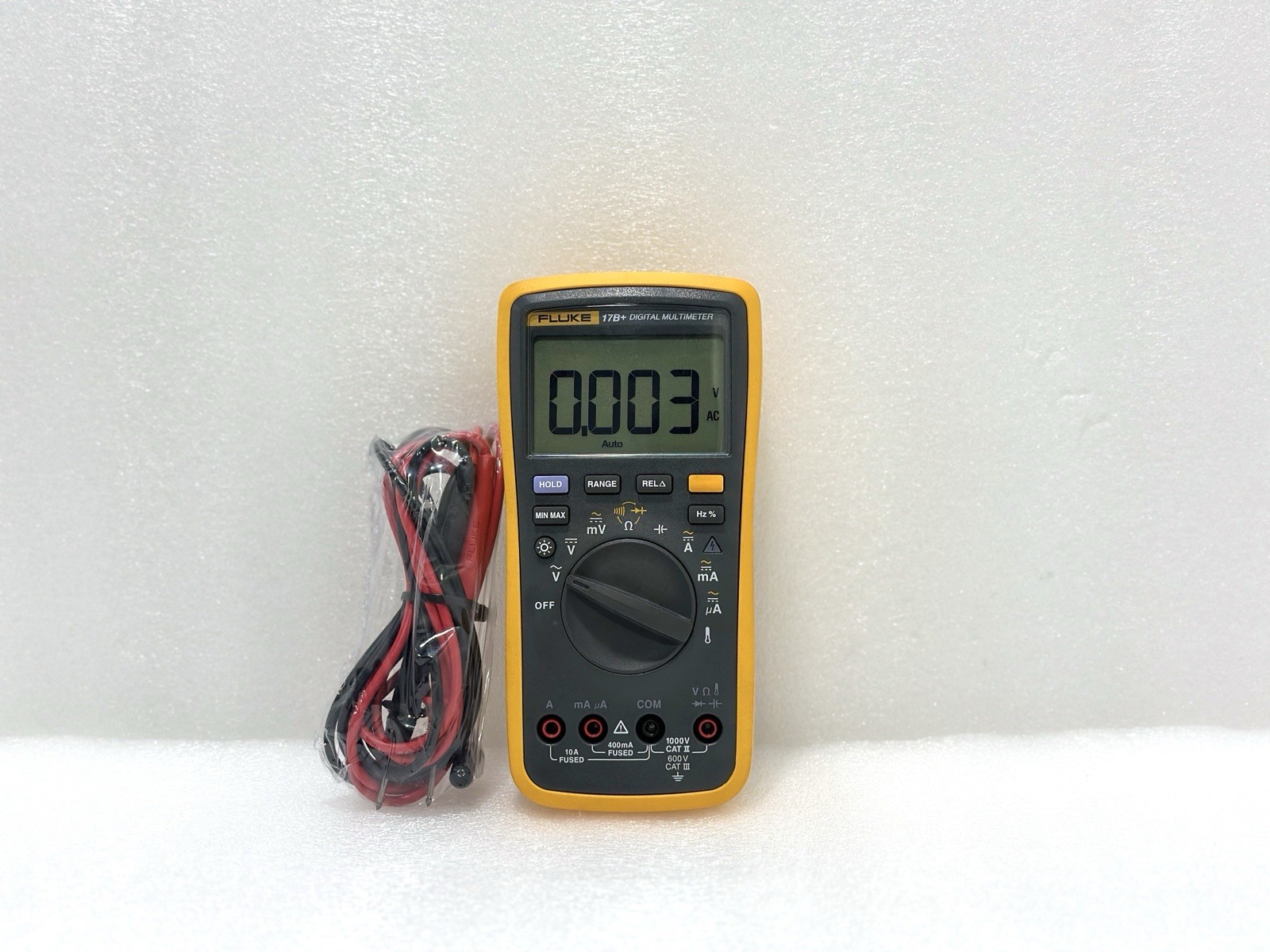 FLUKE 17B+ DIGITAL MULTIMETER AC/DC CURRENT VOLTAGE TEMPERATURE - NEW