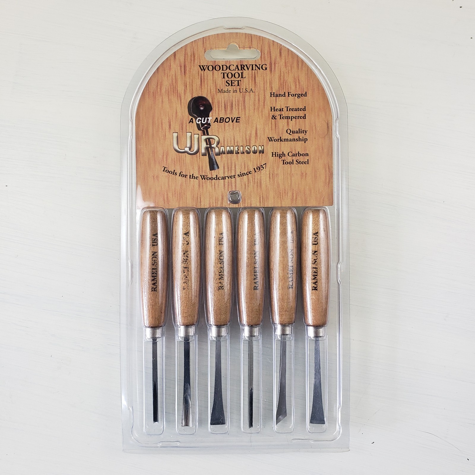 UJ Ramelson 116 Woodcarving Tool Set Chisel Gouge Tools 6-Pc Woodworking