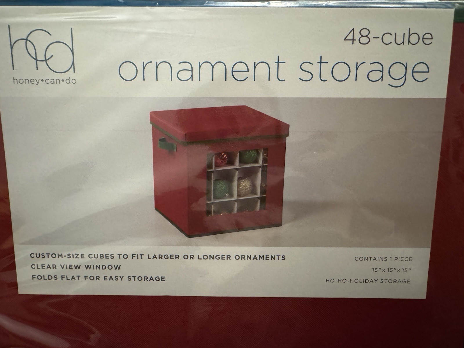 Underbed Christmas Ornament Storage Container 48-3" Ornament Capacity
