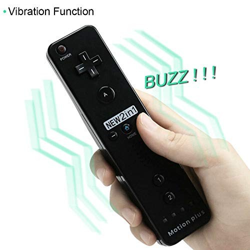 ChamZA Built-in Motion Plus 2 in 1 Wireless Remote Controller Gamepad for Wii/Wi