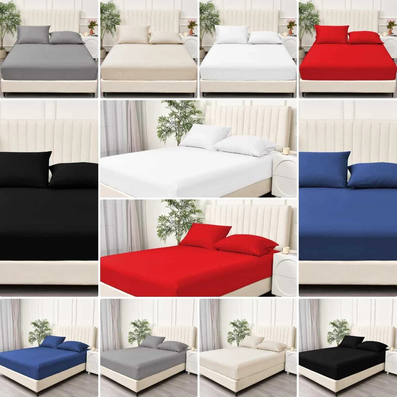 Best Quality Fitted Sheet Deep Pocket Breathable Soft Elastic  Mattress Sheets