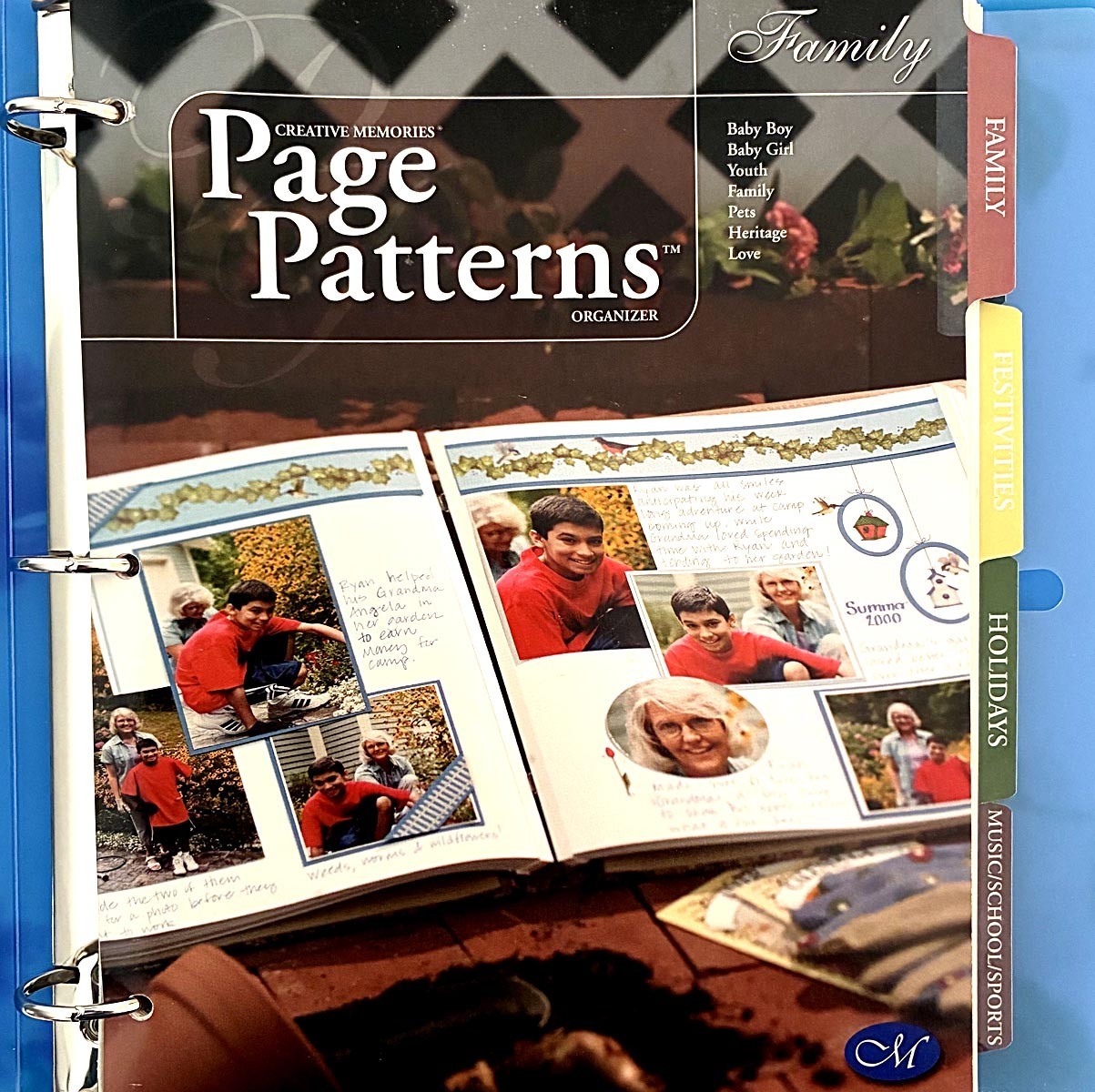 Creative Memories Page Patterns Scrapbooking Ideas Crafting 3 Ring Binder