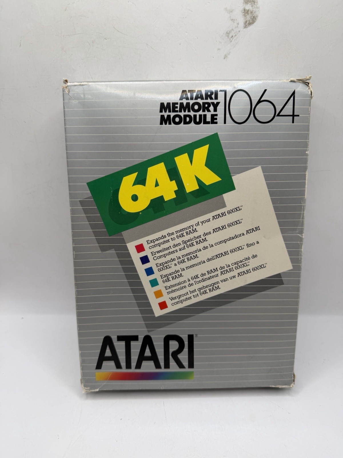 Atari 1064 Memory Expansion 64 KB For Atari 600XL Mint Condition W Original Box
