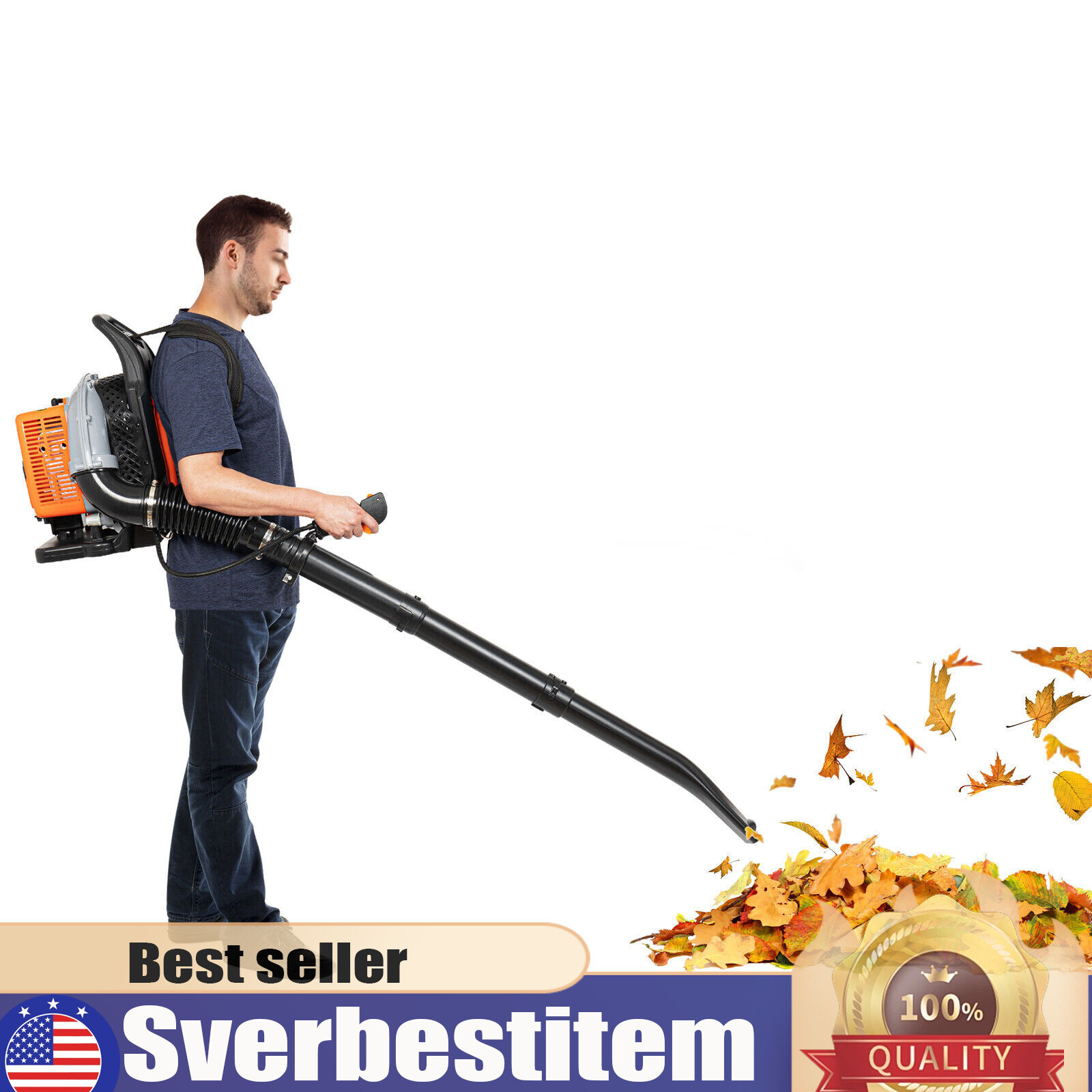 63CC 2-Stroke Backpack Gas Leaf Blower with High Efficiency and Comfort