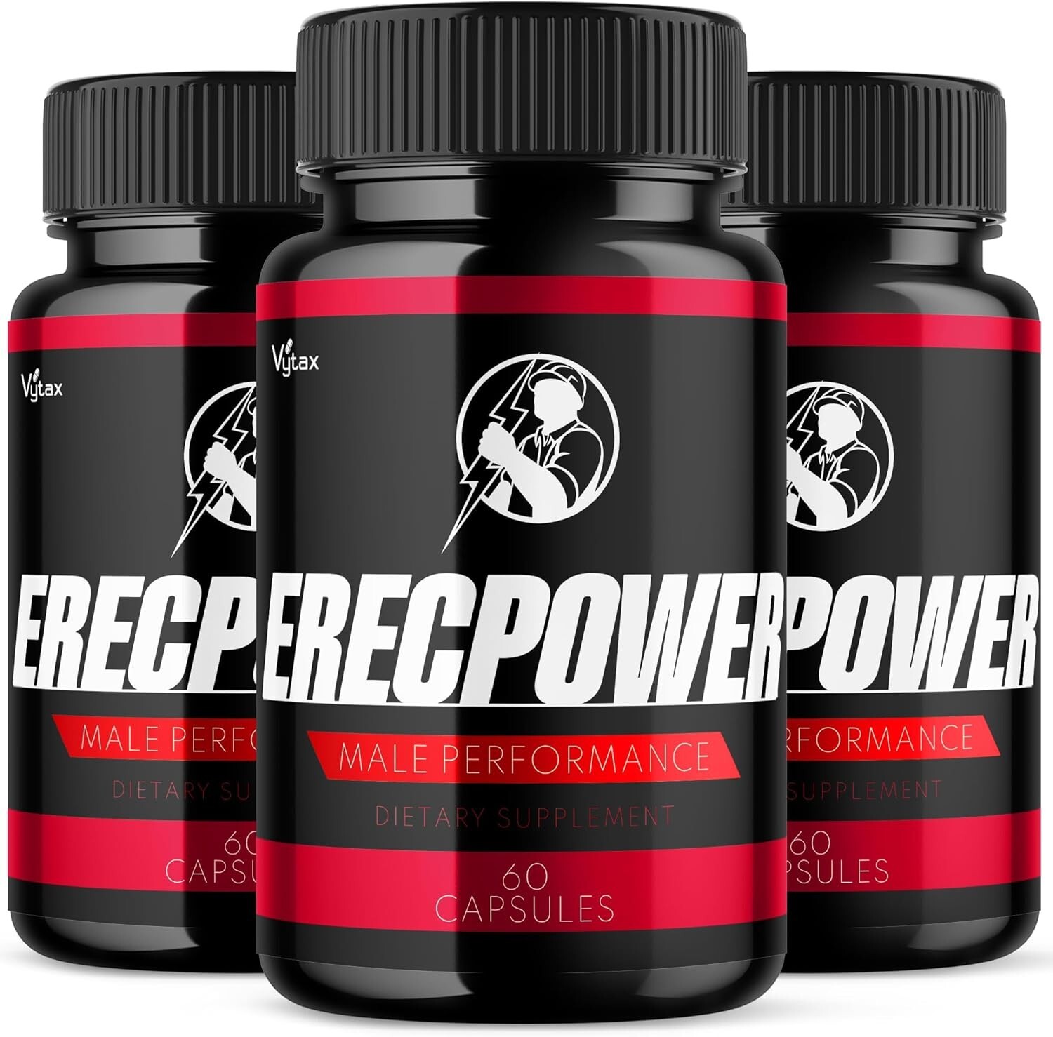 (3 Pack) Erecpower for Men | Advanced Male Support Pills (!80 Capsules) EXP 8/26