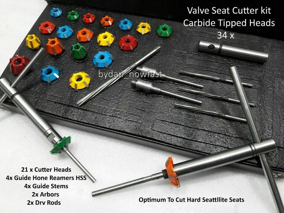 34x QUAD BIKES,ATV,BRIGGS,KHOLER,CARS HEADS VALVE SEAT CUTTER KIT TARRIF PAID