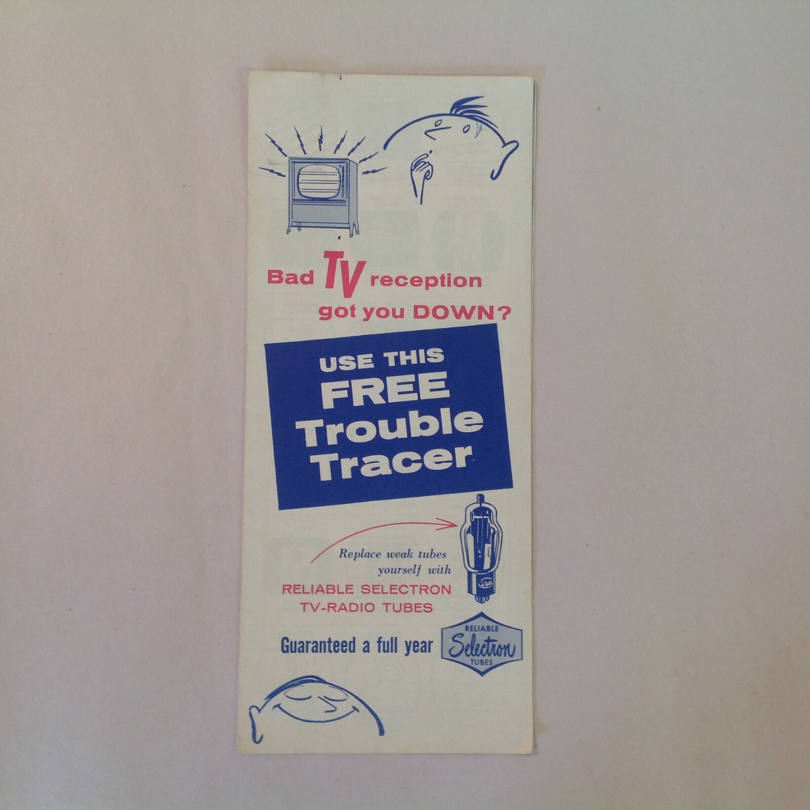 Vintage Selectron Reliable Tubes Free Trouble Tracer TV-Radio Reception Guide