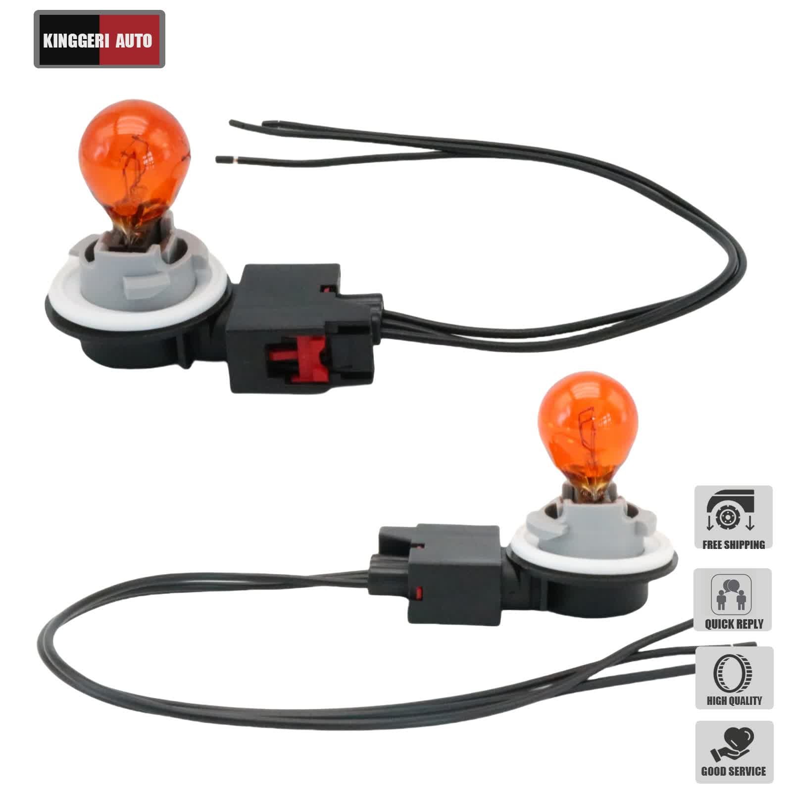 Pair New Quality Turn Signal Light Sockets＆Bulbs＆/Plug For Jeep Dodge Chrysler