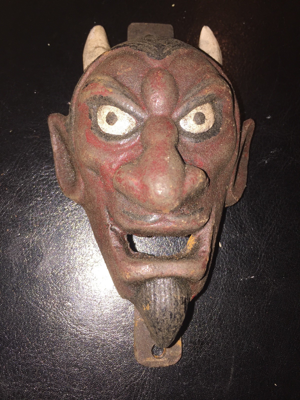 Devil Cast Iron Bottle Opener SOLID METAL Beer Man Cave BBQ Collector Patina WOW