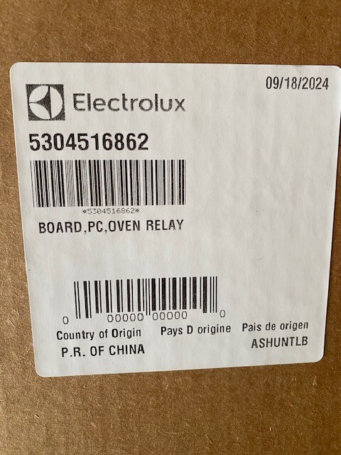 Genuine Frigidaire Oven Relay Control Board Assembly OEM - 5304516862, AP6886101