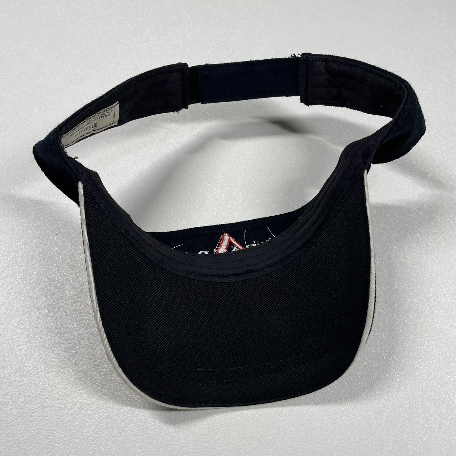 Alcatraz Visor Hat Cap Men’s Black Strapback Embroidered Wool Blend