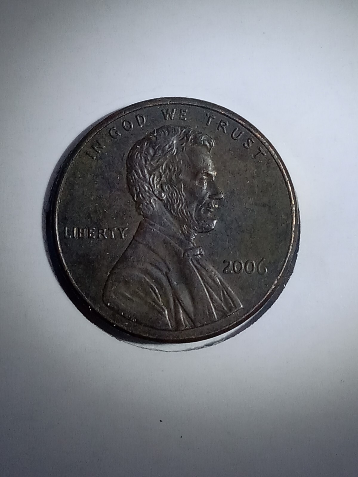 2006 Lincoln Cent Black Beauty With Gold Flake!!