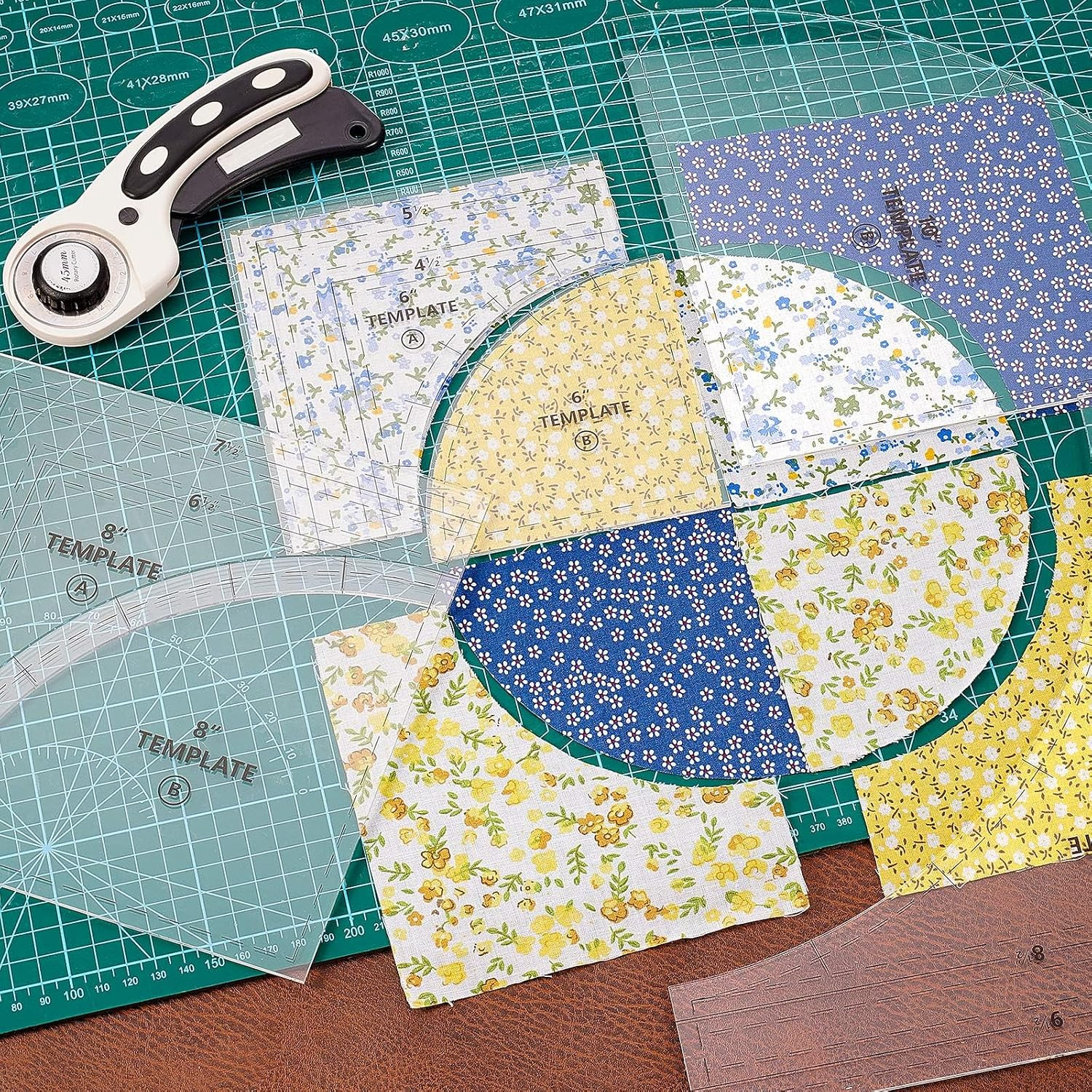3 Set Drunkards Path Quilting Templates Large Quilting Rulers