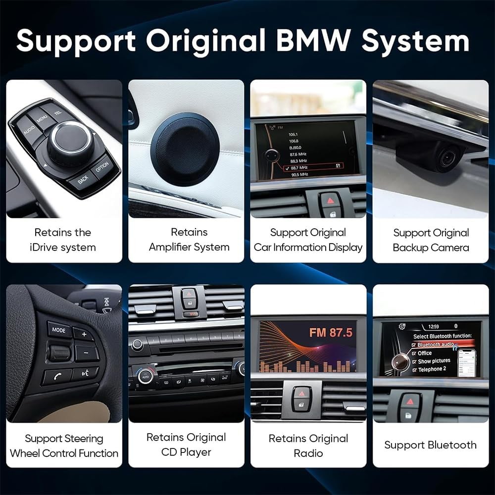 Wireless CarPlay Android Auto Retrofit Kit Decoder Box for BMW NBT 2012-2017 US