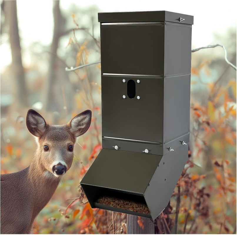 Tree Protein Hanging Deer Feeder with Waterproof Cover and Mounting Straps