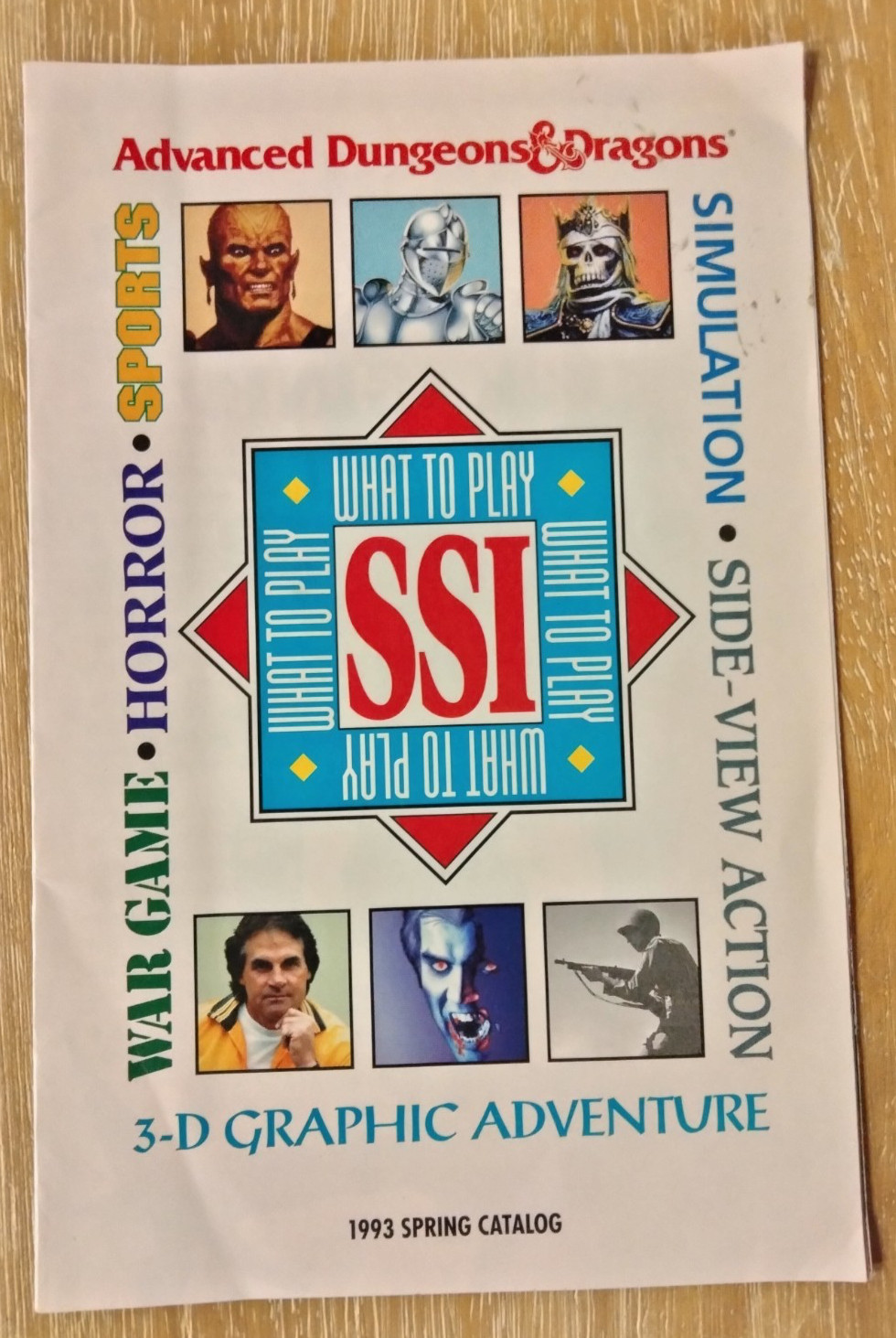 ©1992 SSI Strategic Simulations Inc. Spring Catalog - 3-D Graphics Adv. - AD&D