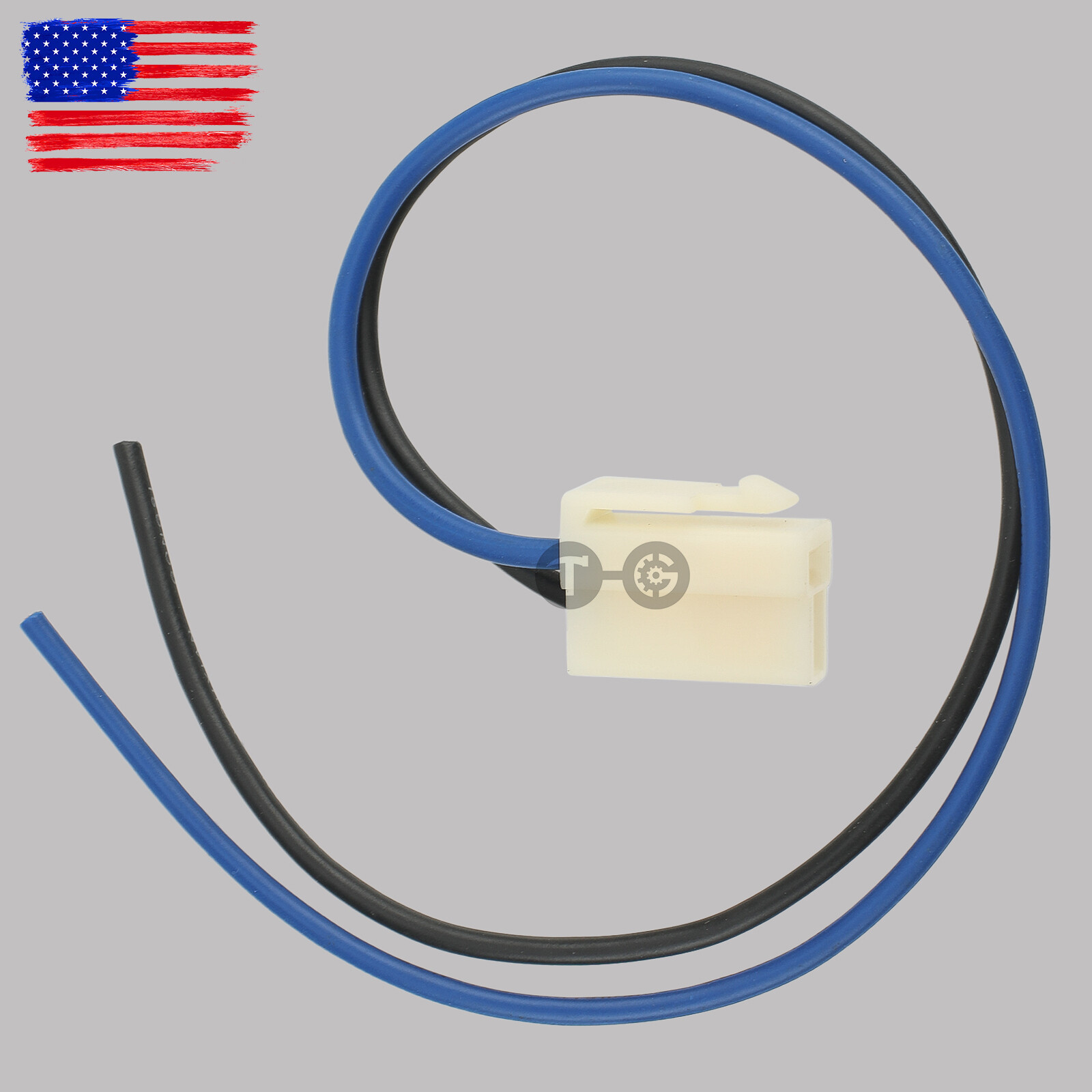 Universal Electric Cooling Fan 2 Terminal Pigtail Plug Wire Harness Connector