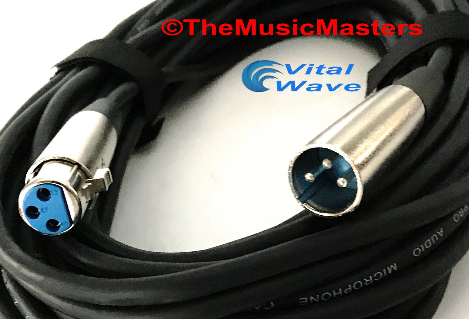 12ft XLR Microphone Audio Cable M-F Mic Extension Amp Powered Speaker Wire VWLTW