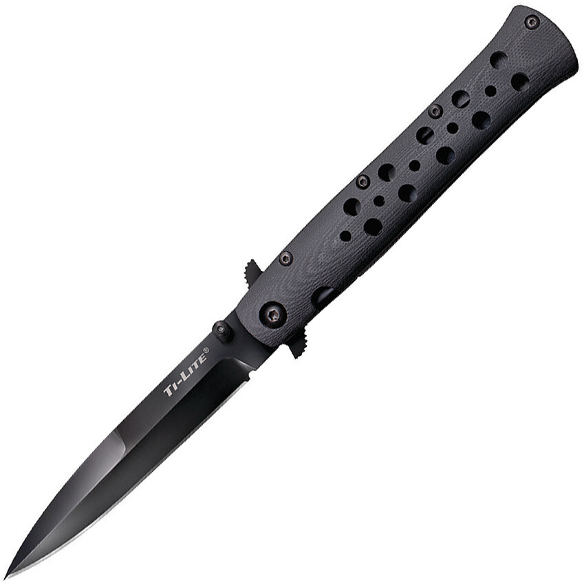 Cold Steel Ti-Lite Linerlock Black G10 Punchout Folding S35VN Pocket Knife 26C4