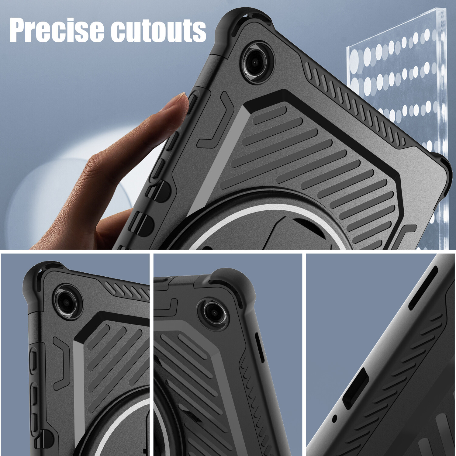 360° Rotatable Tablet Case Cover For Samsung Galaxy Tab A11+ Screen Protector