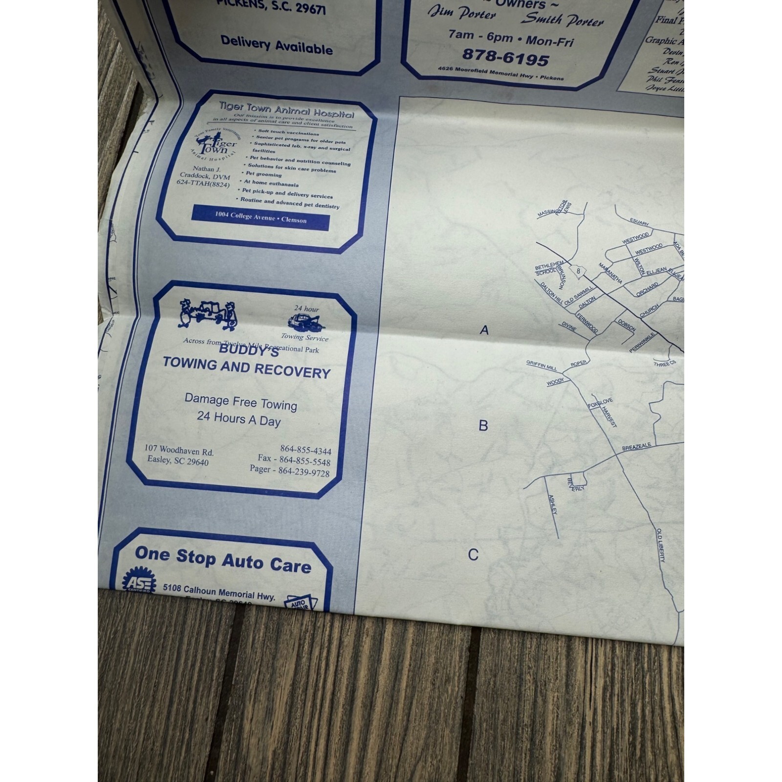 Vintage Pickens County Easley Map 2003 Edition By D&L Map Service