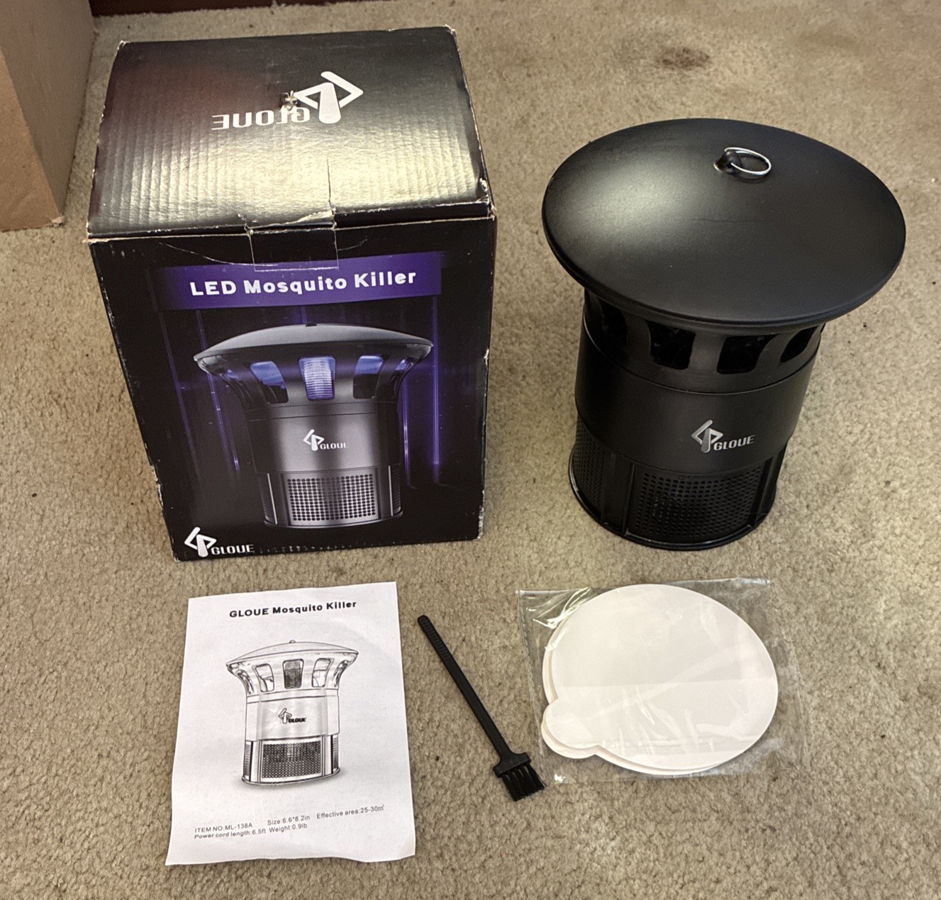 LED Mosquito Killer By Gloue Tested & Works Perfect! Open Box. MINT L@@K