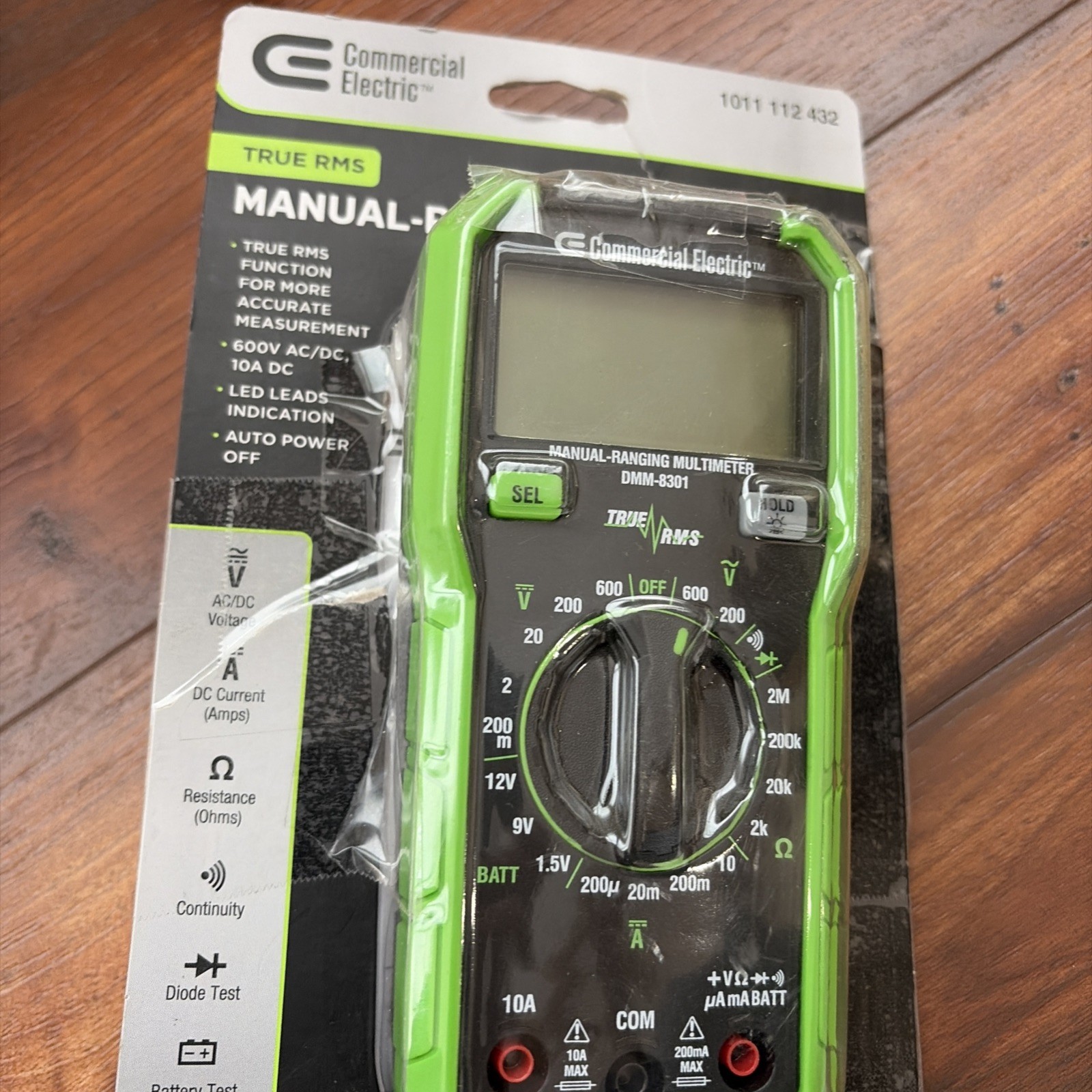 Commercial Electric 600-Volt True RMS Manual-Ranging Digital Multimeter