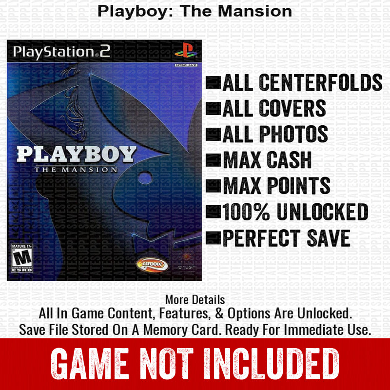 Playboy The Mansion 100% PS2 Memory Card All CHEATS ITEMS