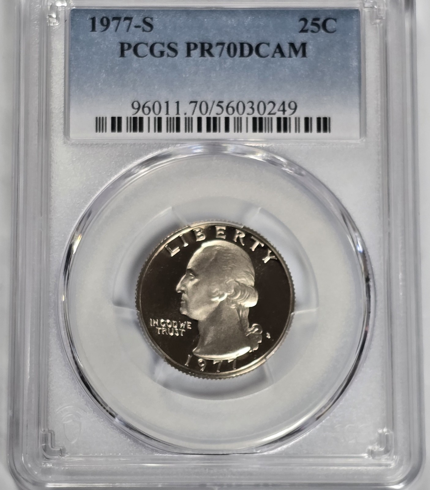 WASHINGTON QUARTER 1977 S PCGS PR70 DCAM 25c US Coin