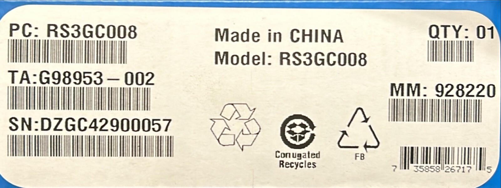 Intel RS3GC008 RAID Controller Low Profile MD2  12 Gb/s SAS/SATA NEW OPEN BOX