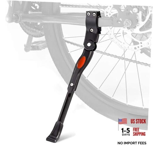 Bike Kickstand, Adjustable Aluminum Alloy Bicycle Kickstand for 26" Black-1
