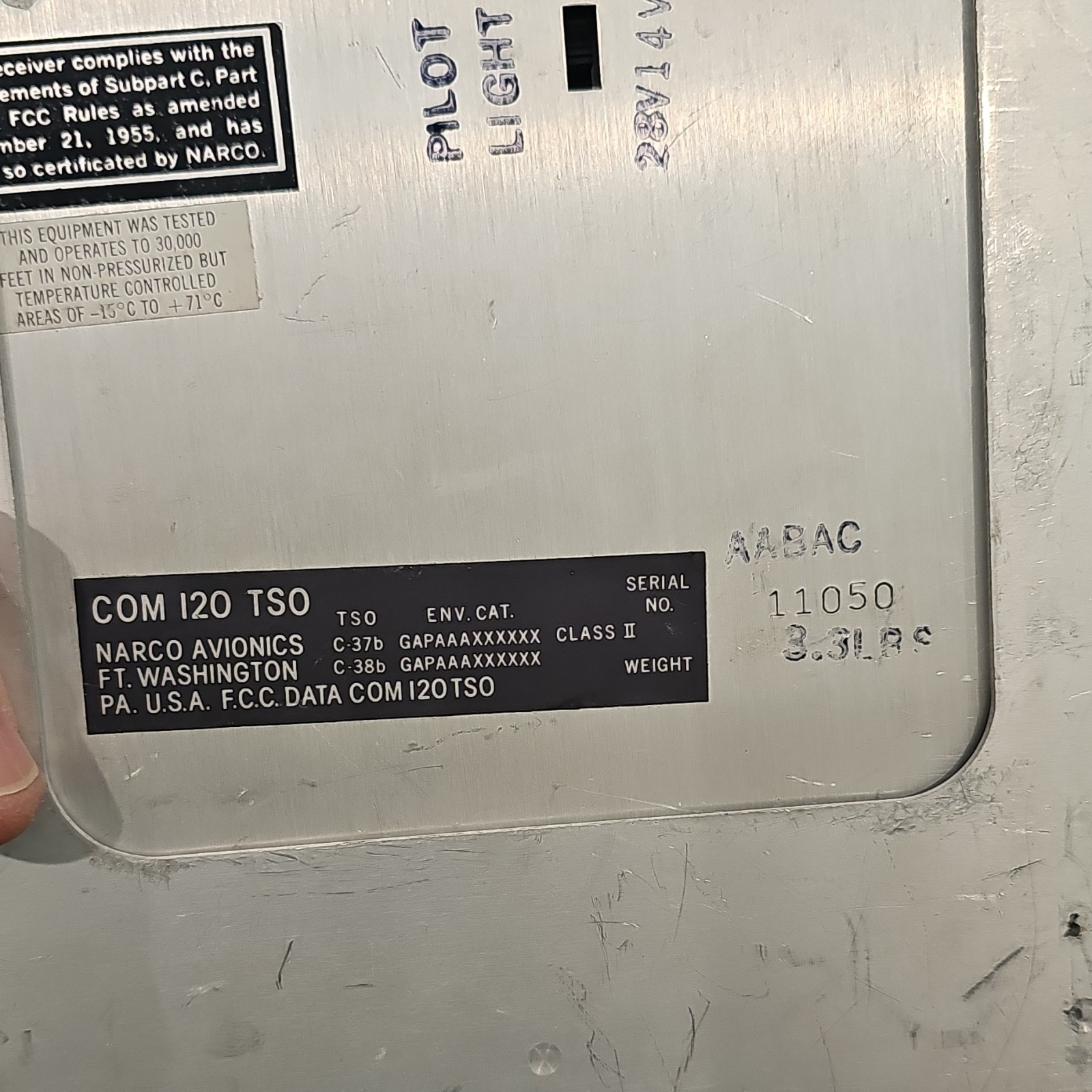 Narco COM-120 TSO