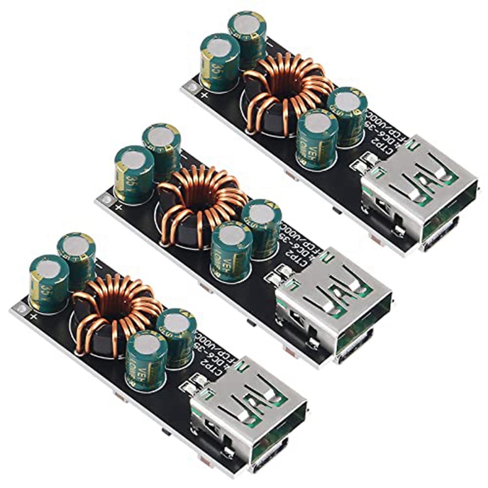 3PCS 60W 6-35V DC to USB Type C PD 3.0 QC4.0 + & Type A QC3.0 DC Fast  12V1234