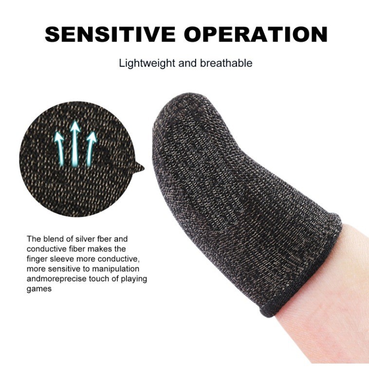 10 Pcs Screen PUBG Gaming Finger Sleeve Game Controller Mobile Sweatproof Gloves