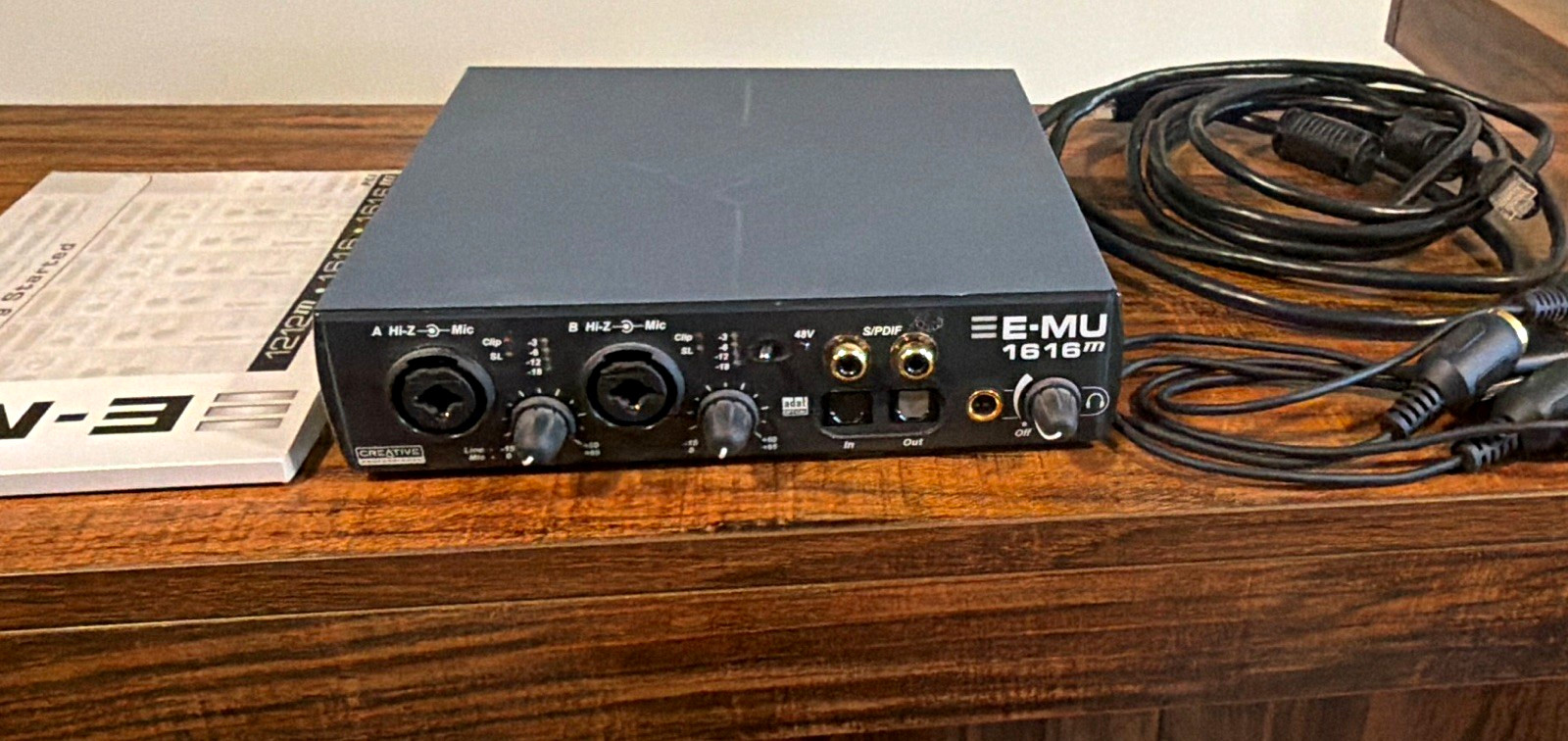 E-MU 1616m PCI Audio Interface 2 Mic Inputs Phantom Power Home Recording