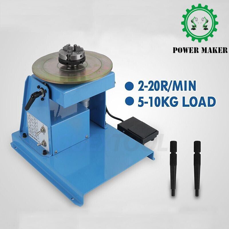 Welding Positioner Turntable Automatic Welding Shift Machine Lathe10KG+65 Chucks