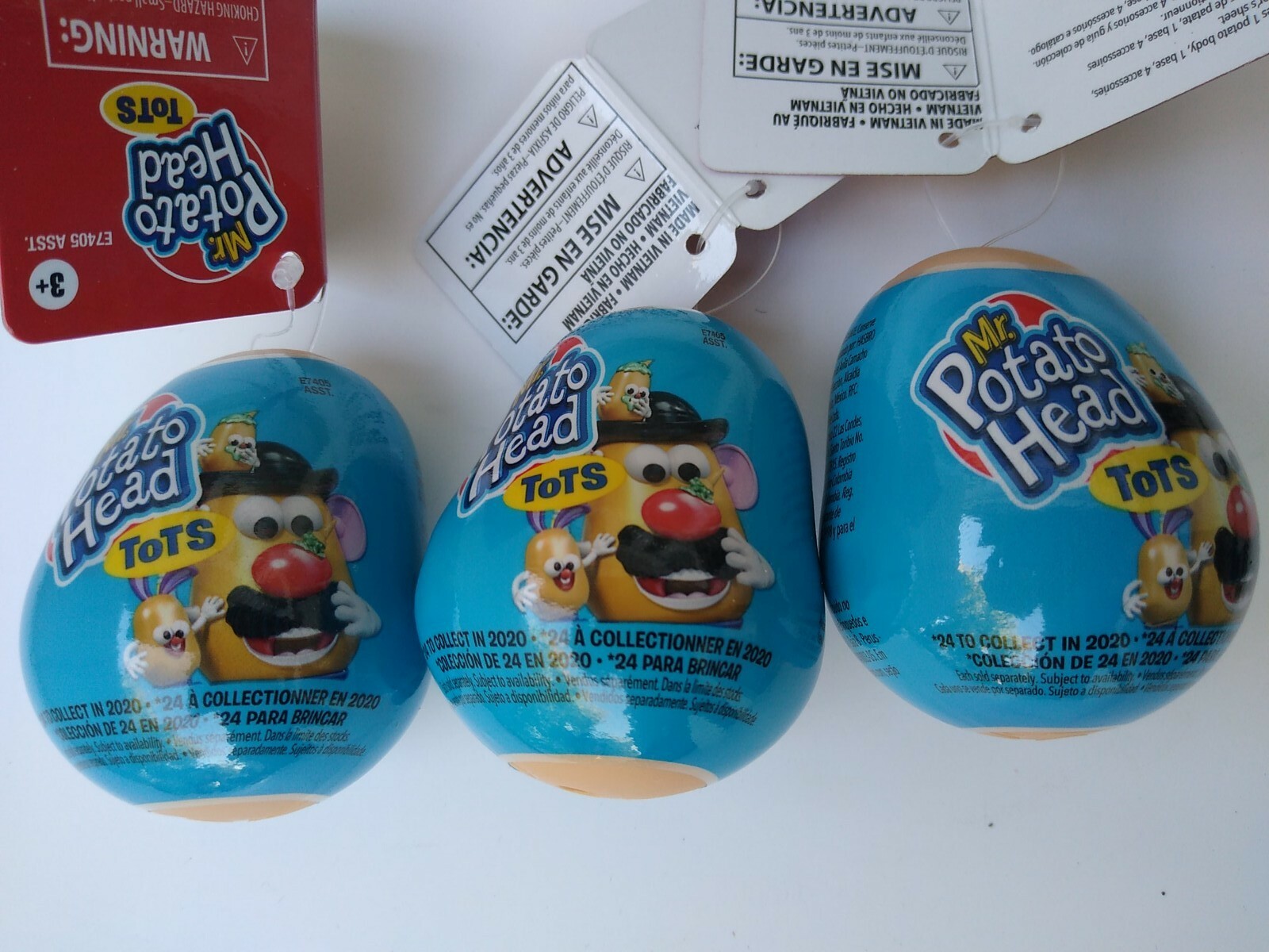 Lot of 3 Hasbro Mr Potato Head Tots 2020 Series Purple Packaging NEW/SEALED