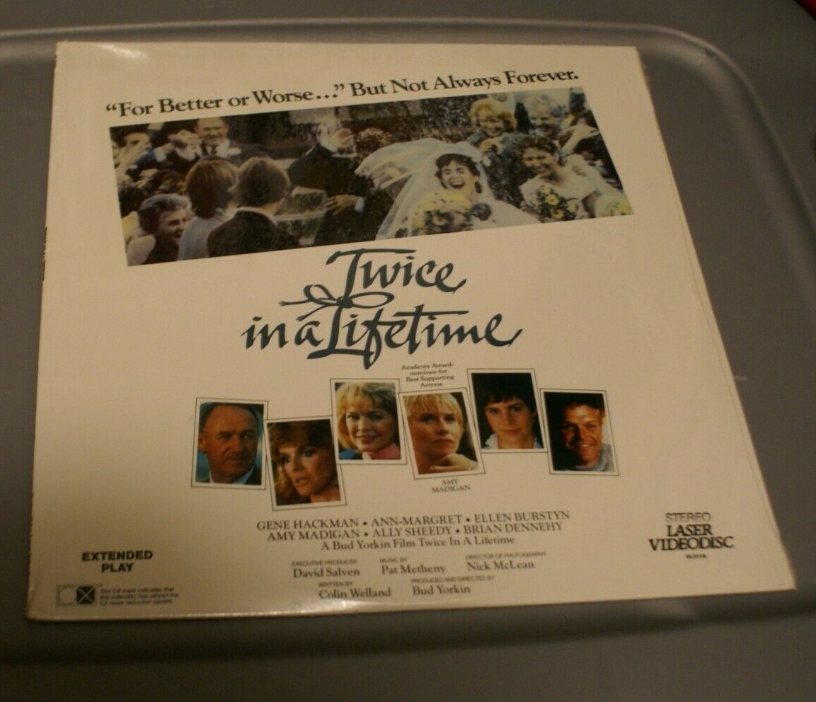 Twice In A Lifetime - LASERDISC - Ann Margret - Gene Hackman *NEW* (1986)
