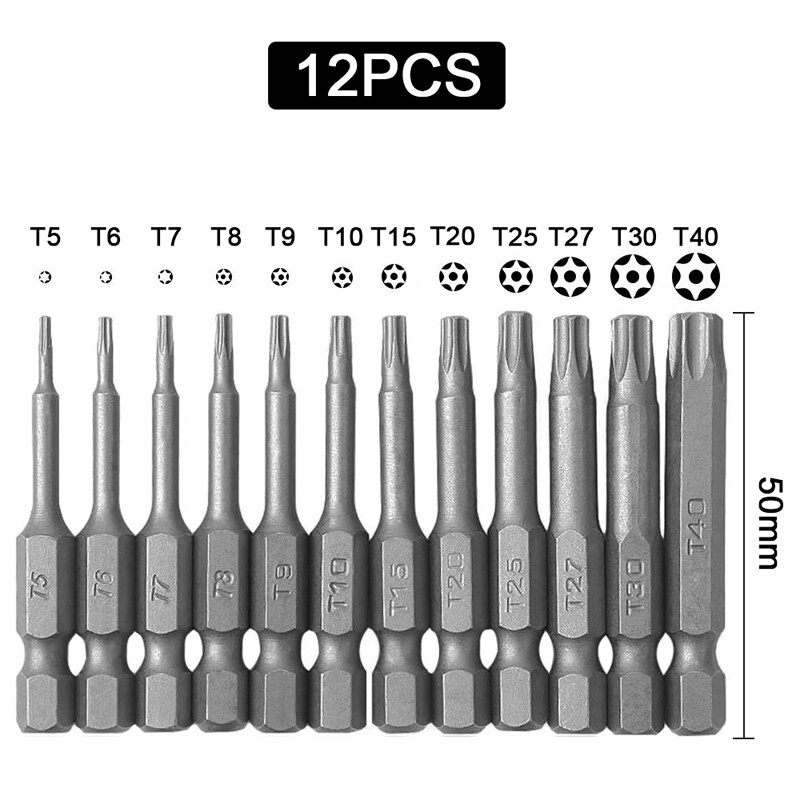 23pc Magnetic Torx Screwdriver Bit Set Impact Driver Drill Security Tamper Proof