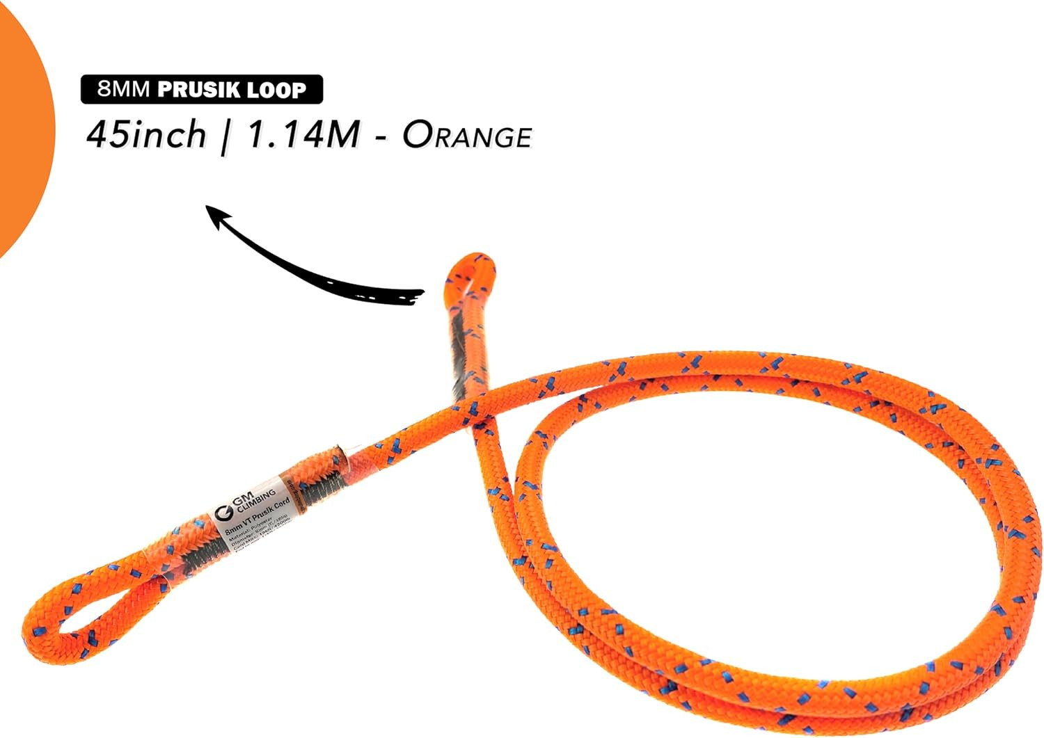 8Mm (5/16") Prusik Swen Eye-To-Eye Pre-Sewn 30 Inch / 45 Inch