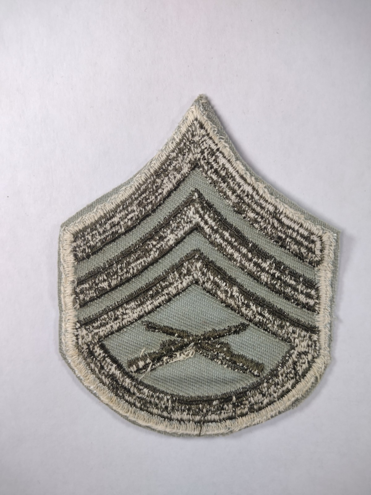 USMC Staff Sergeant E-6 Subdued Gray & Green Embroidered Patch