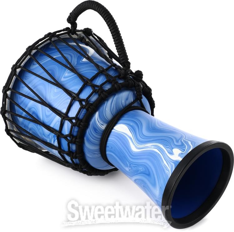 Latin Percussion World 7" Rope Circle Djembe - Blue Marble
