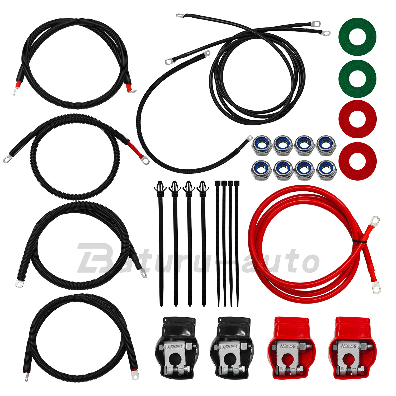 For 1999-2003 Ford 7.3L Powerstroke Diesel Battery Cable Kit Positive & Negative