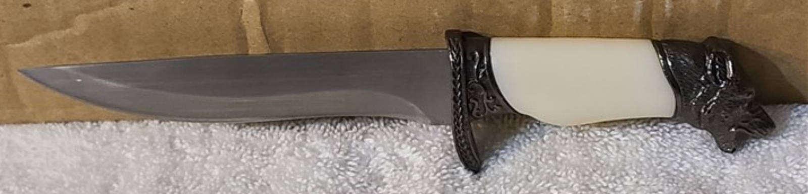 WOLF ANIMAL LETTER OPENER KNIFE DAGGER WITH SHEATH