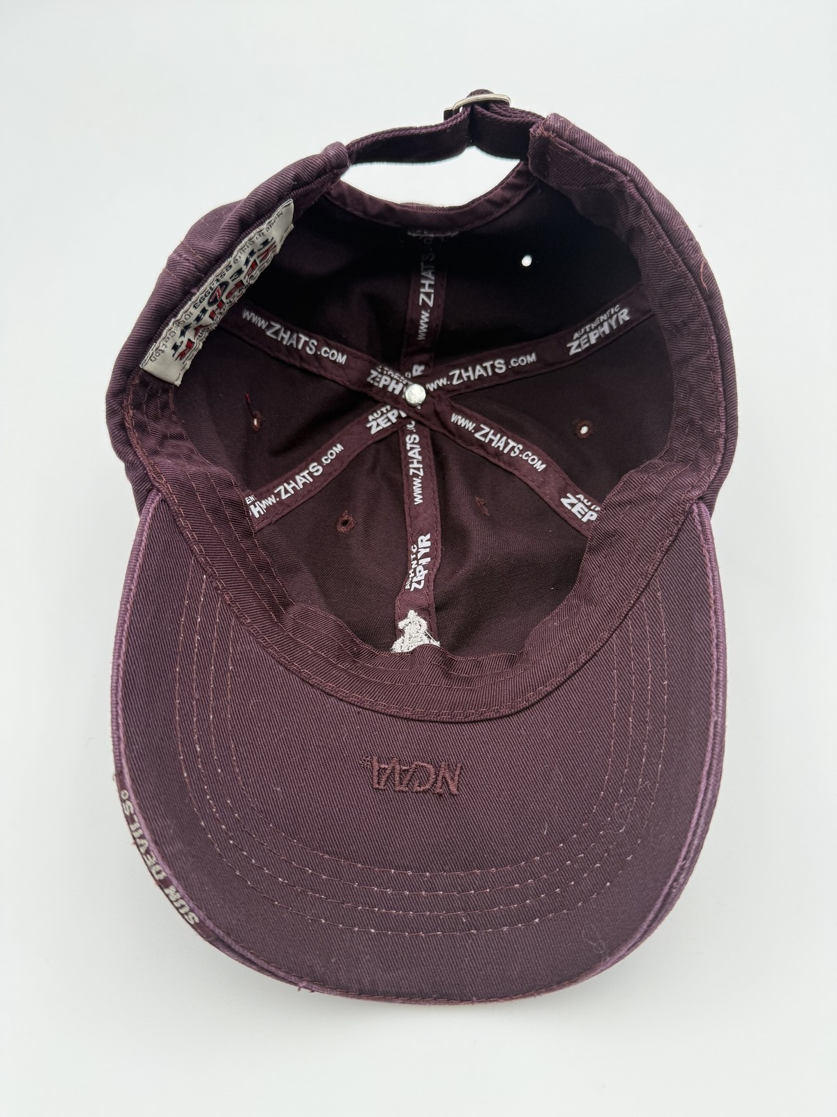 Zephyr NCAA Sun Devils Baseball Cap Adjustable Maroon Embroidered Logo