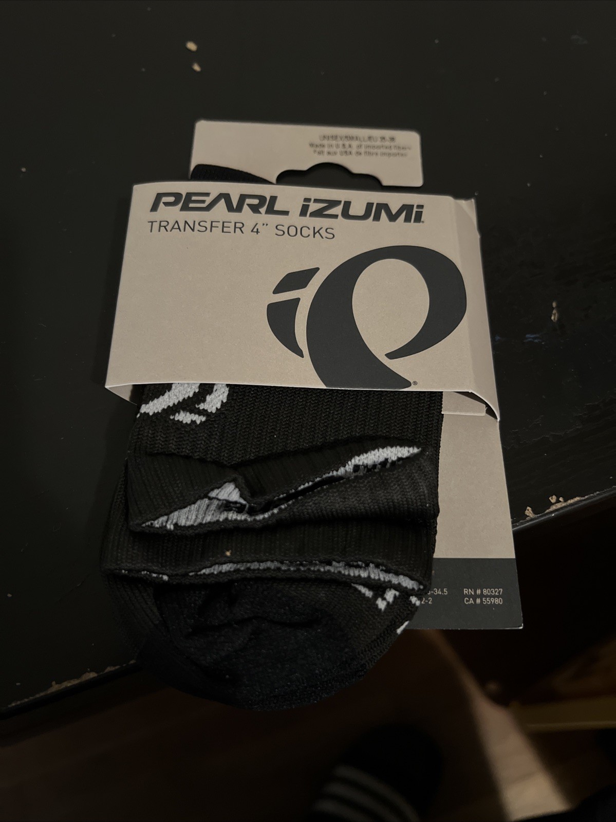 PEARL iZUMi Transfer 4in Sock - Unisex’s Size Small Black