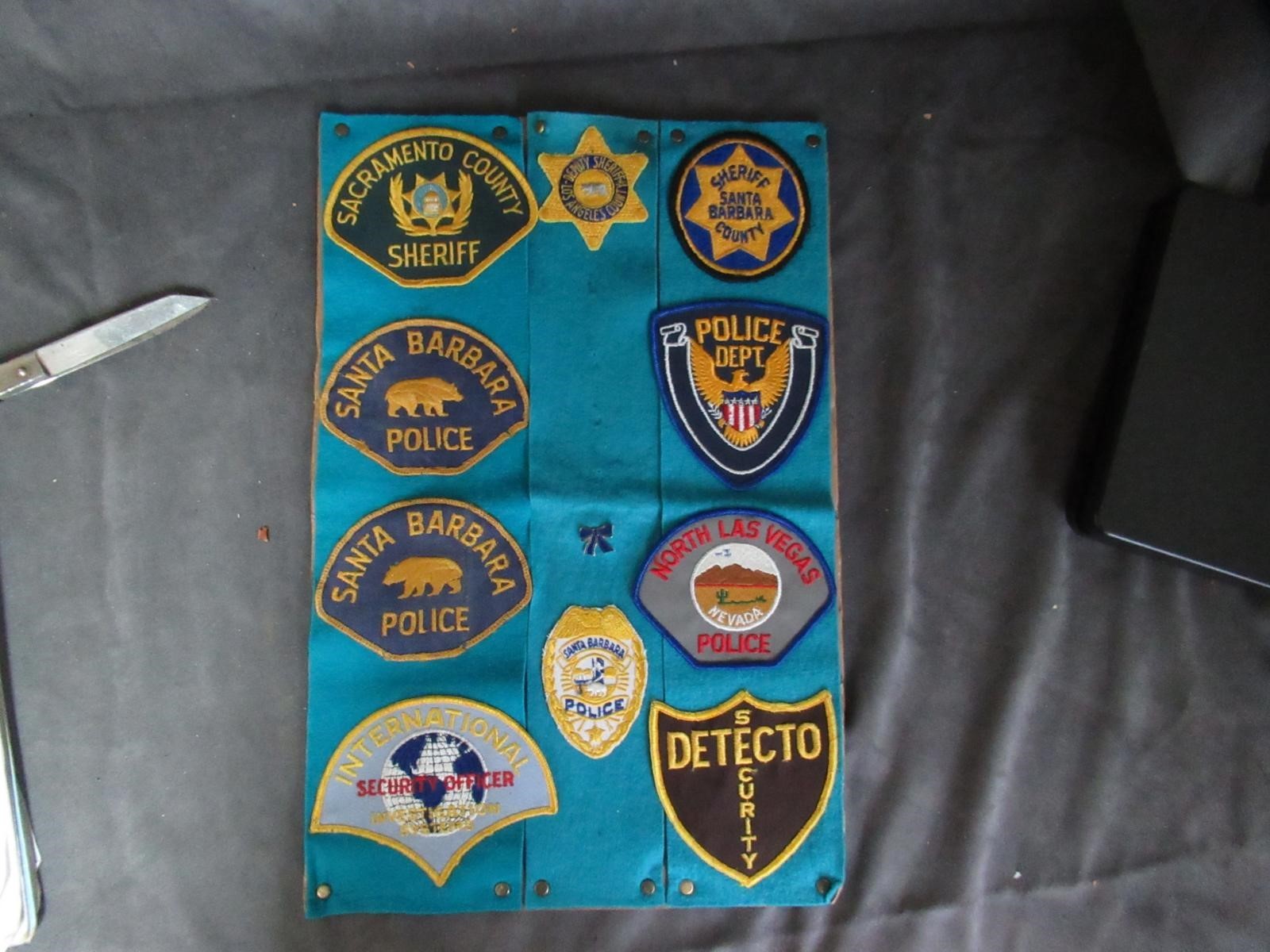 Vintage Police Sheriff Patch Collection Santa Barbara Los Angeles Las Vegas dl16